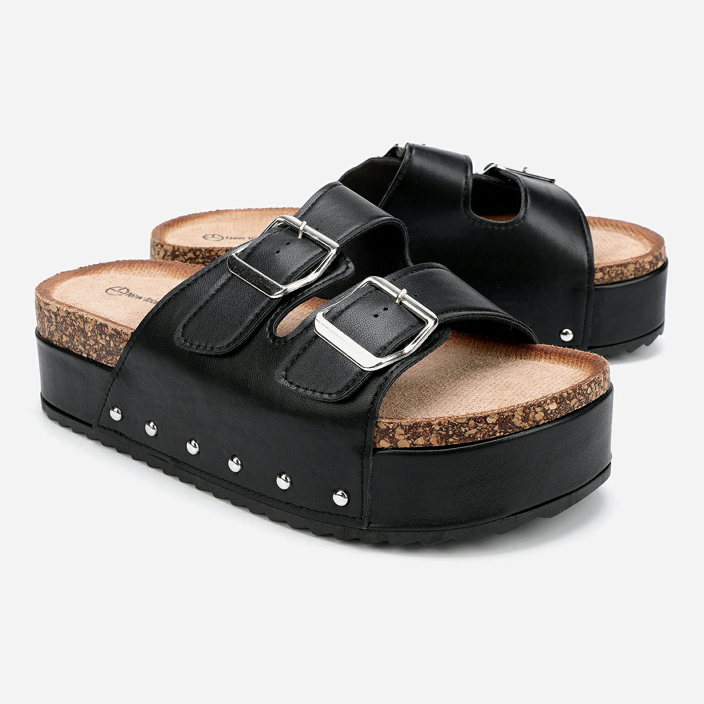 כפכף פלטפורמה שחור 38