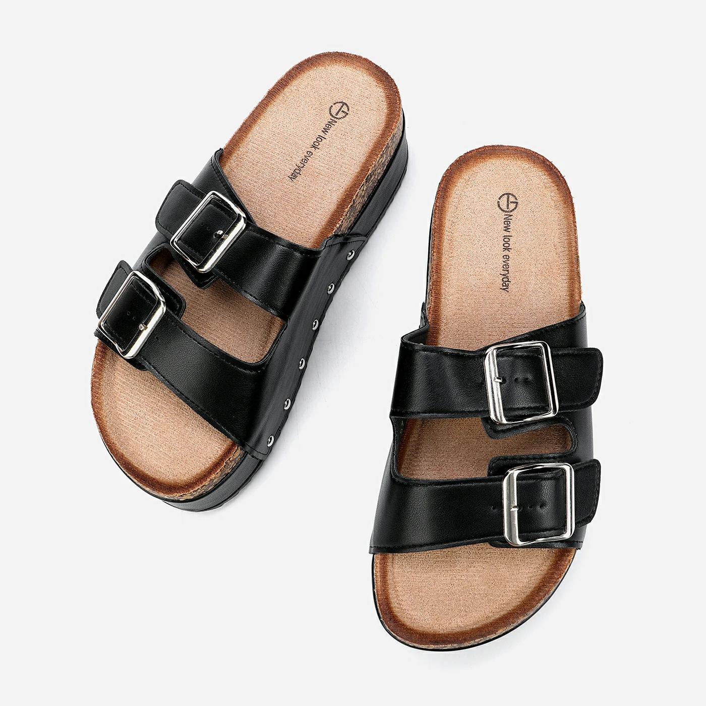 כפכף פלטפורמה שחור 38