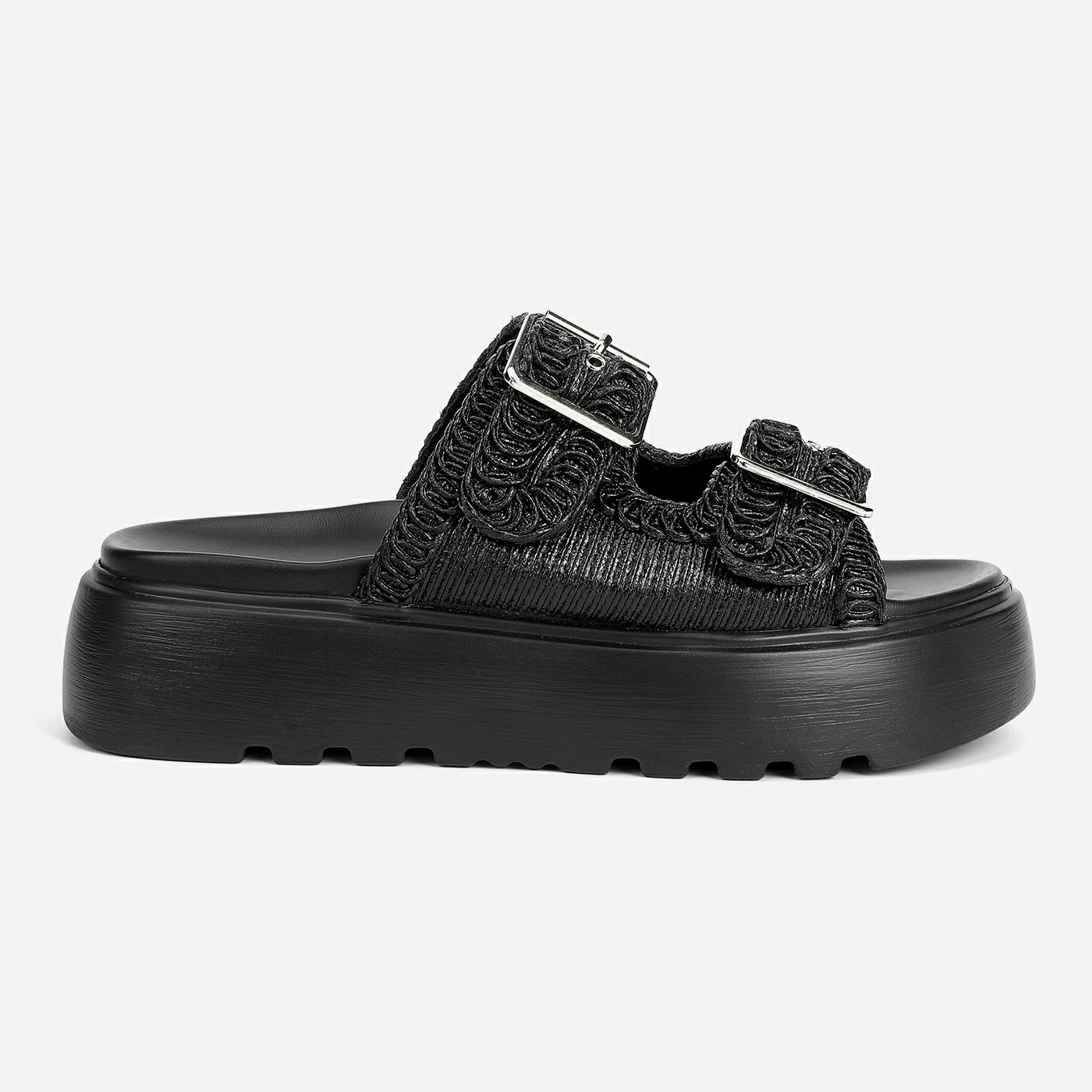 כפכף פלטפורמה שחור 41