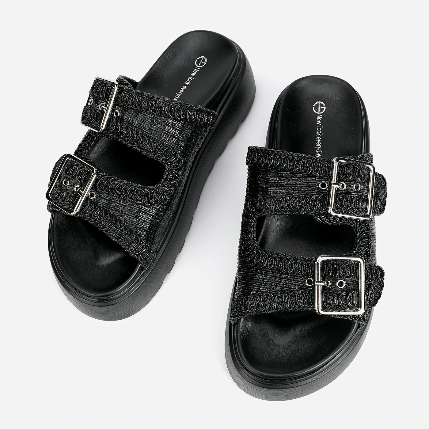 כפכף פלטפורמה שחור 41