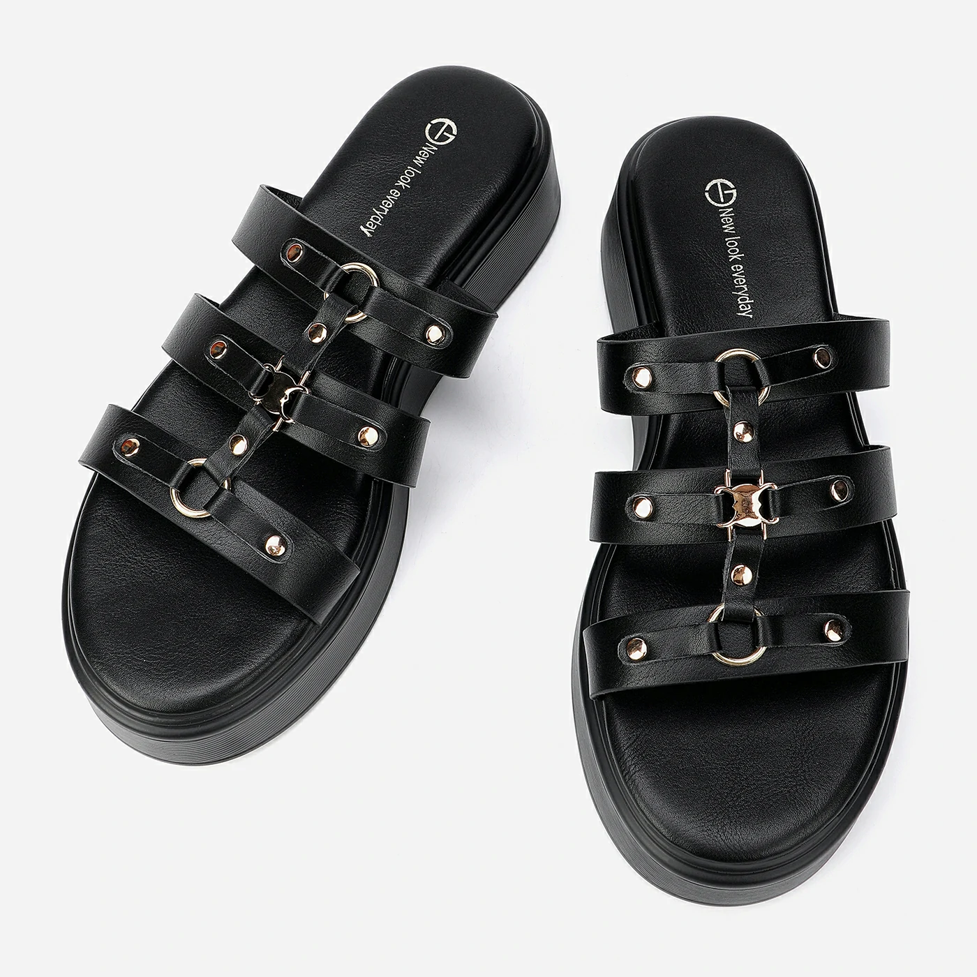 כפכף פלטפורמה שחור 39