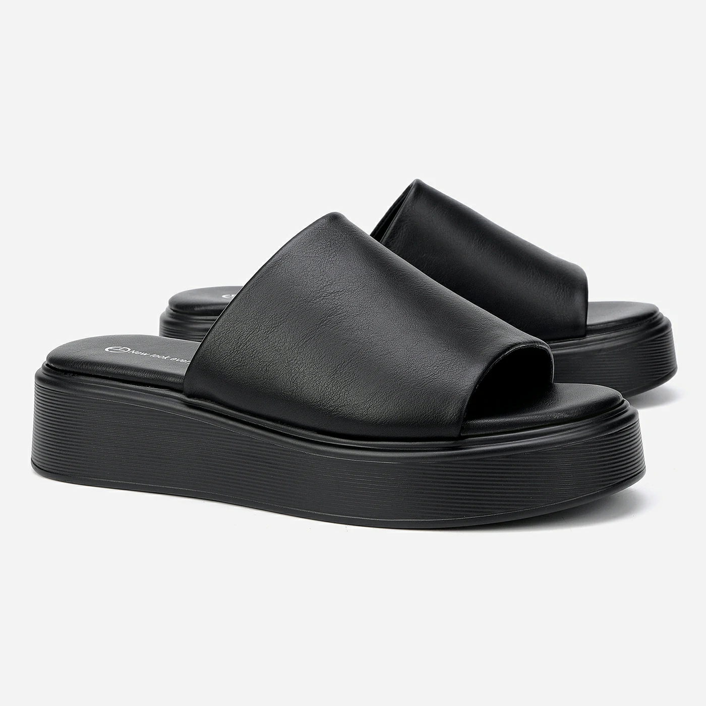 כפכף פלטפורמה שחור 40