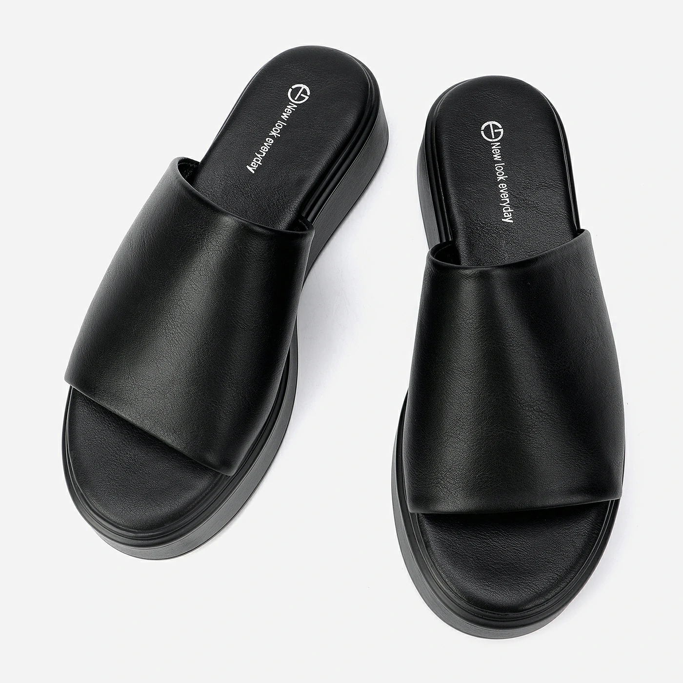 כפכף פלטפורמה שחור 40