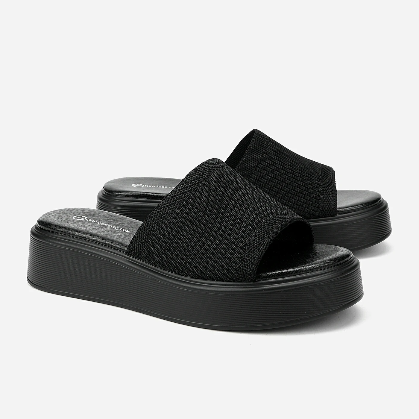 כפכף פלטפורמה שחור 41