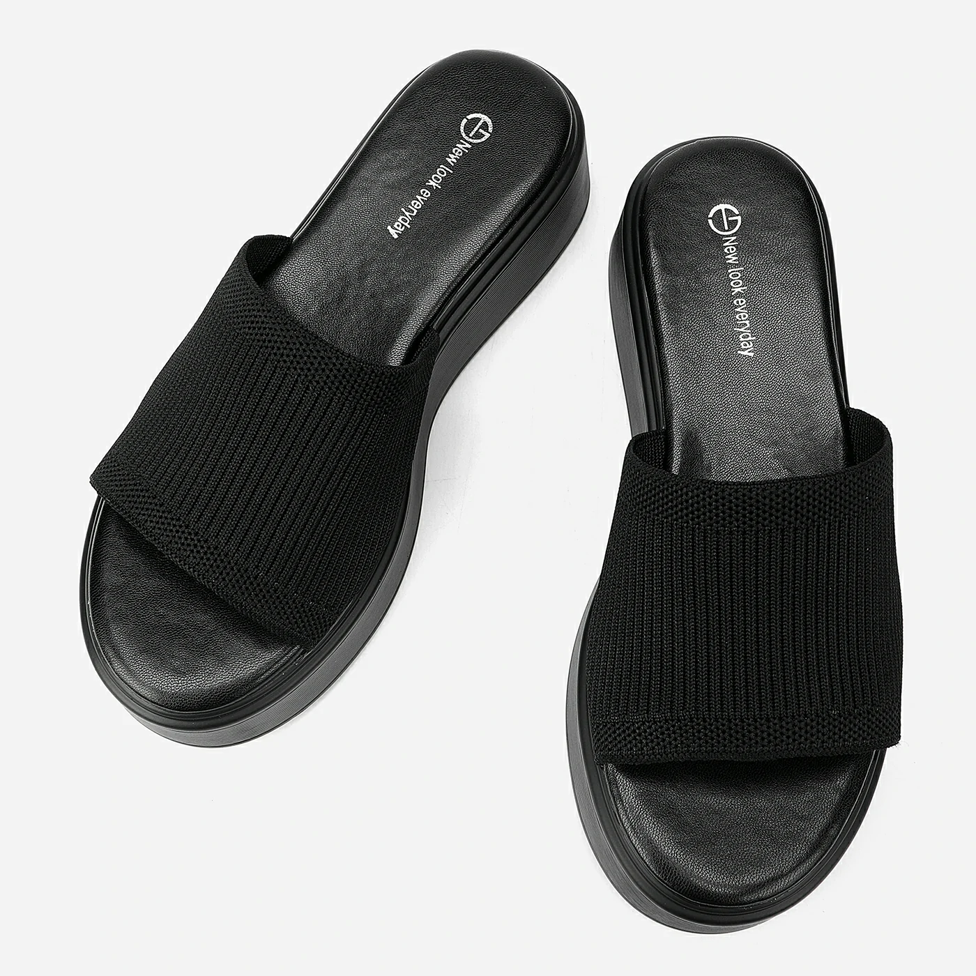 כפכף פלטפורמה שחור 41