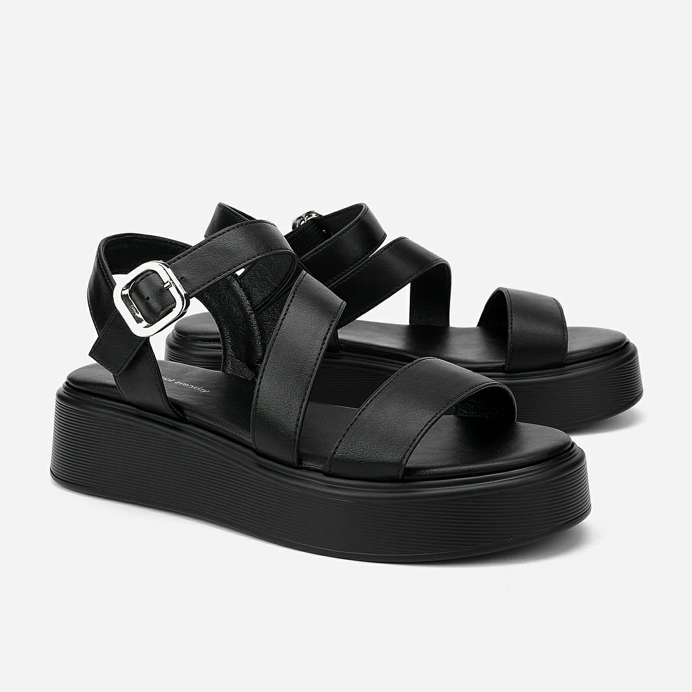 סנדל פלטפורמה שחור 36