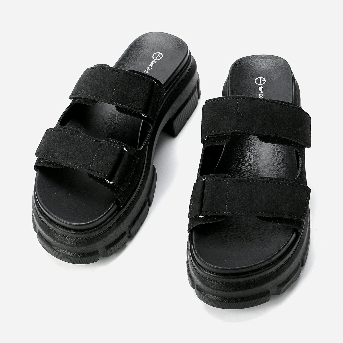 כפכף פלטפורמה שחור 37